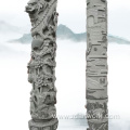 Customized relief dragon stone column